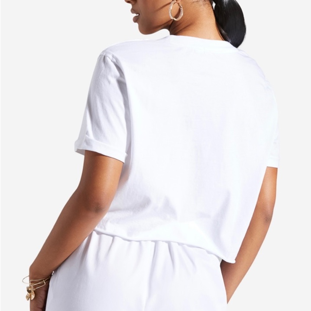 Boxy Crop White Tee